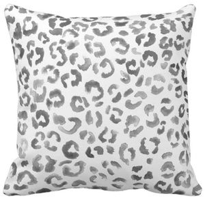 Gray Cheetah Pillow Cover